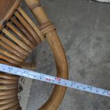 Table basse rotin et verre