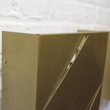 Pair of vintage Raak golden wall lights model 1556