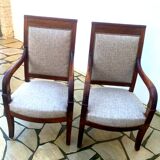 Paire de fauteuils d’époque directoire en acajou