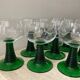 Series of 10 vintage stemmed glasses from the 70s
