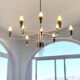 Chandelier 12 arms attributed to Stilnovo,1950