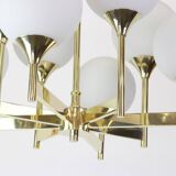Sputnik chandelier by Kaiser, Germany, 1970s.