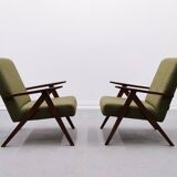 Easy Chair Model B 310 Var in Green Boucle