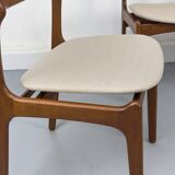 Chaises de salle à manger danoises en teck par Erik Buch pour OD Møbler, années 1960, lot de 4