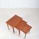 Set of 3 Danish nesting tables in teak, 1960s