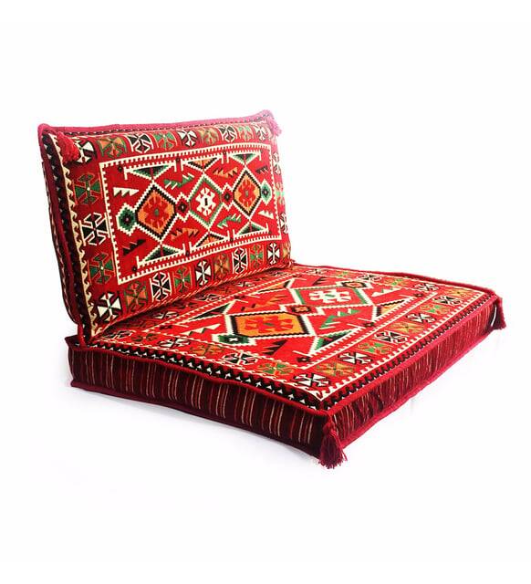 Red Bohemian Majlis Sofa