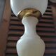 Original bedside desk lamp Base Marble White Globe opaline old vintage