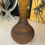 Golden yellow ochre Accolay ceramic vase