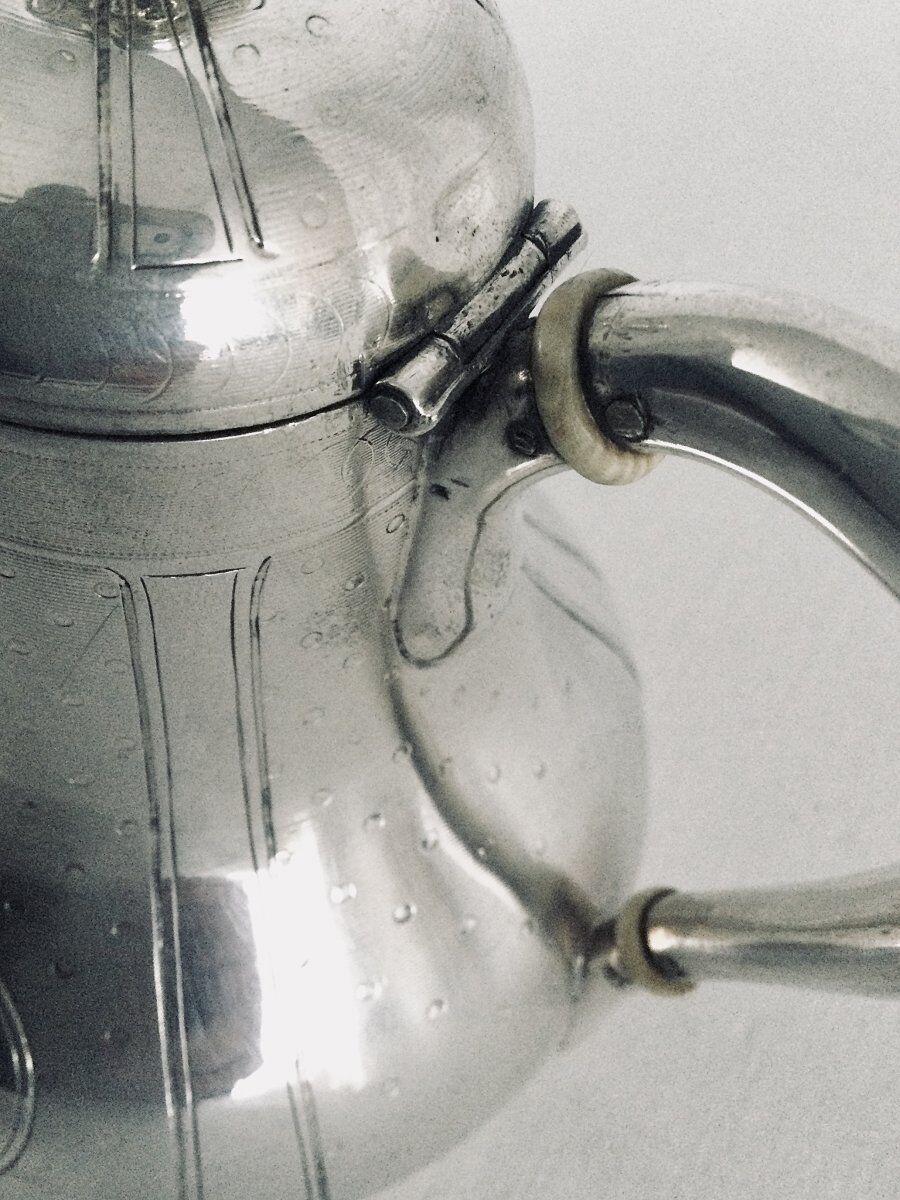 Solid silver teapot Emile Hugo