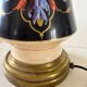 Art Deco table lamp in glazed and gilded porcelain, 20th century