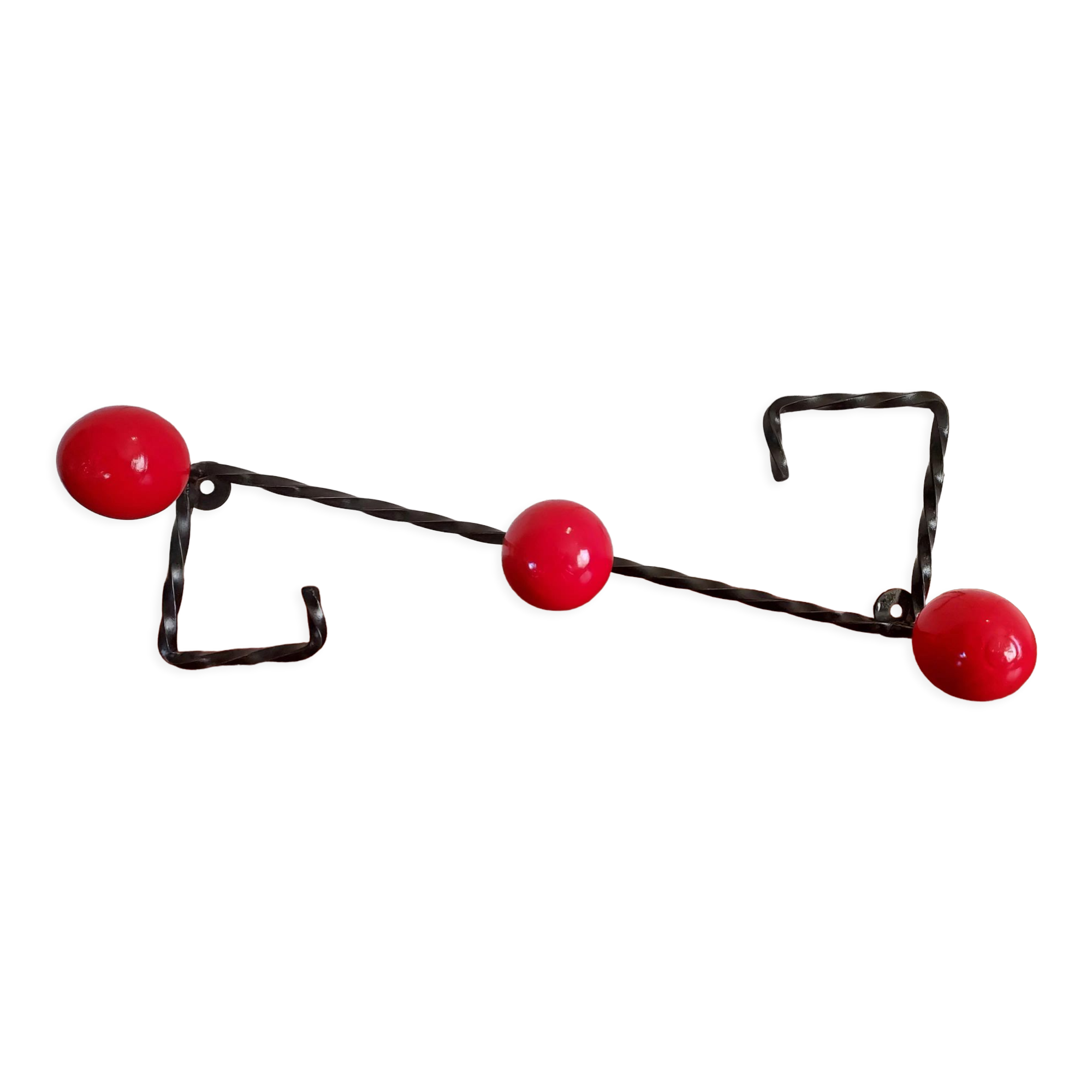 Patère porte manteaux boules rouges