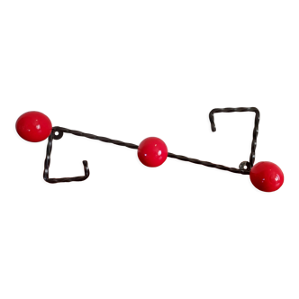 Coat rack hook red balls