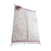 Tapis berbère Béni Ouarain à pois rose fushia et blanc