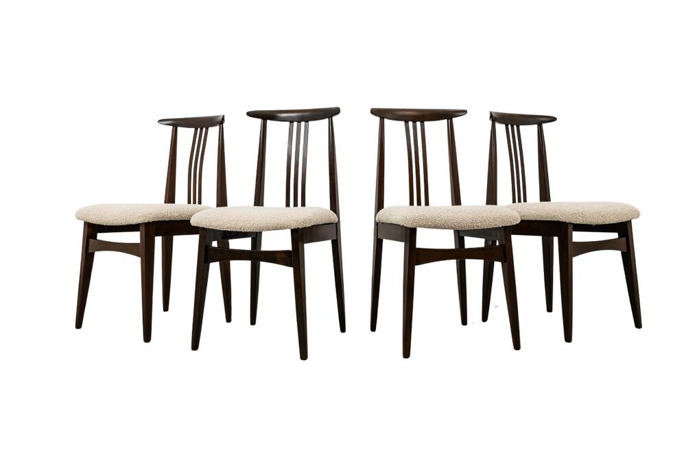 Vintage Dining Chairs By M. Zieliński, Poland, 1960's, Set Of 4