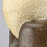 Free stone sculpture on wooden pedestal, V. Bee, 1998
