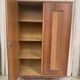 Vintage wood and rattan cabinet