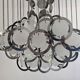 Lustre Disco Mid-Century by Gino Vistosi in chrome and Murano glass