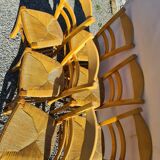 6 beech straw chairs