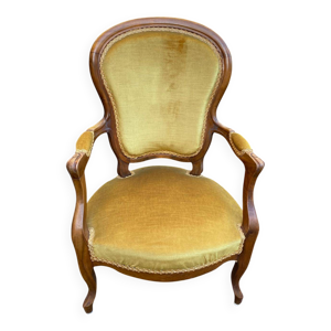 Fauteuil Louis Philippe - velours