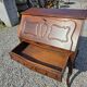 Curved donkey desk in walnut (secretary)