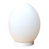 Minimalist egg lamp Domec in opaque white glass by Vianne, 1970s.