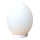Minimalist egg lamp Domec in opaque white glass by Vianne, 1970s.