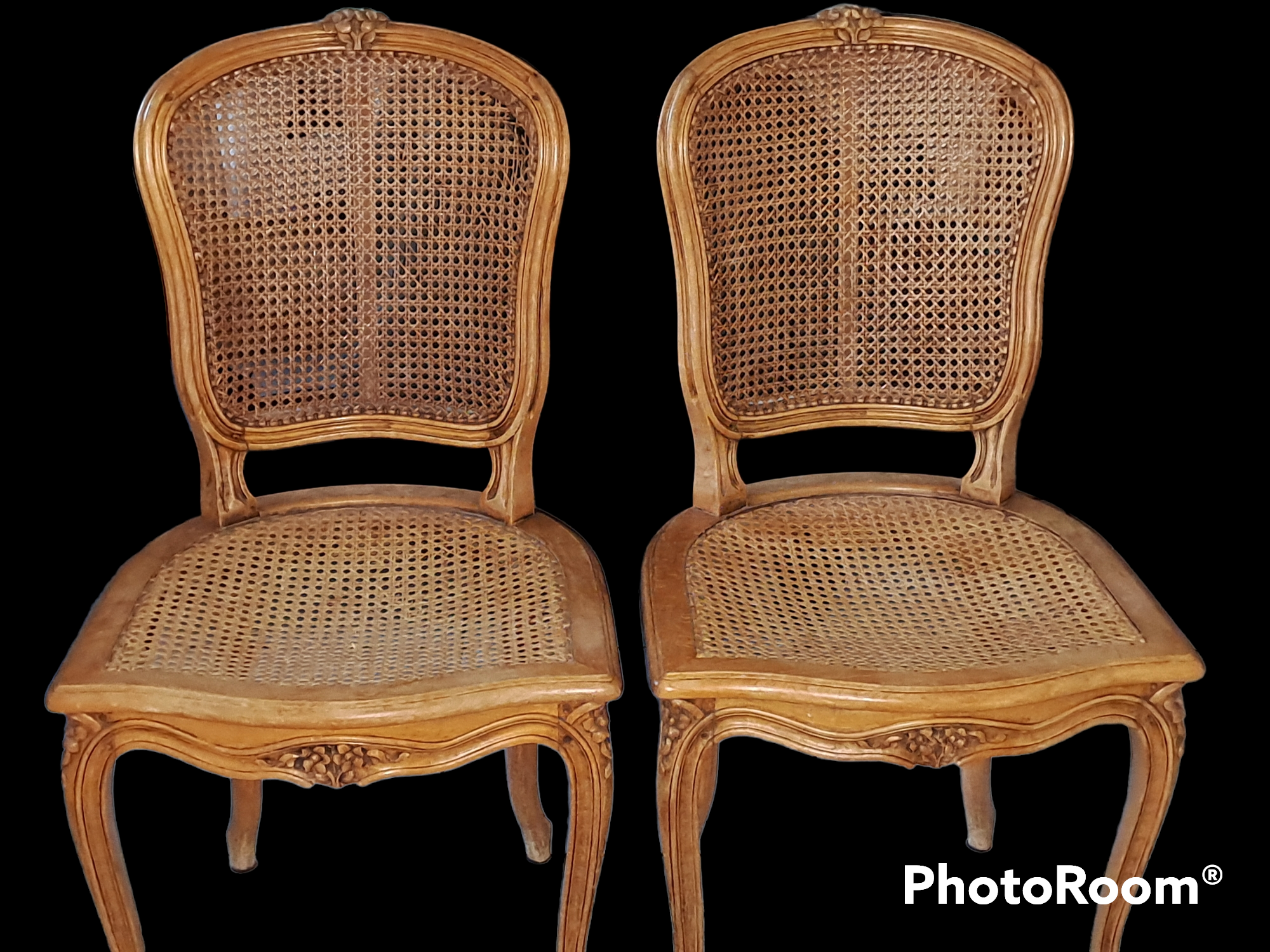 Vintage French wooden chairs