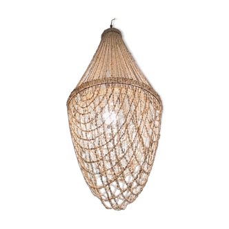 Chandelier suspension shells vintage bohemian candlestick