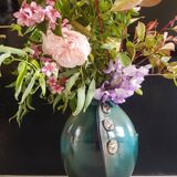 Artisanal vase, costume spirit h 26 cm, signed