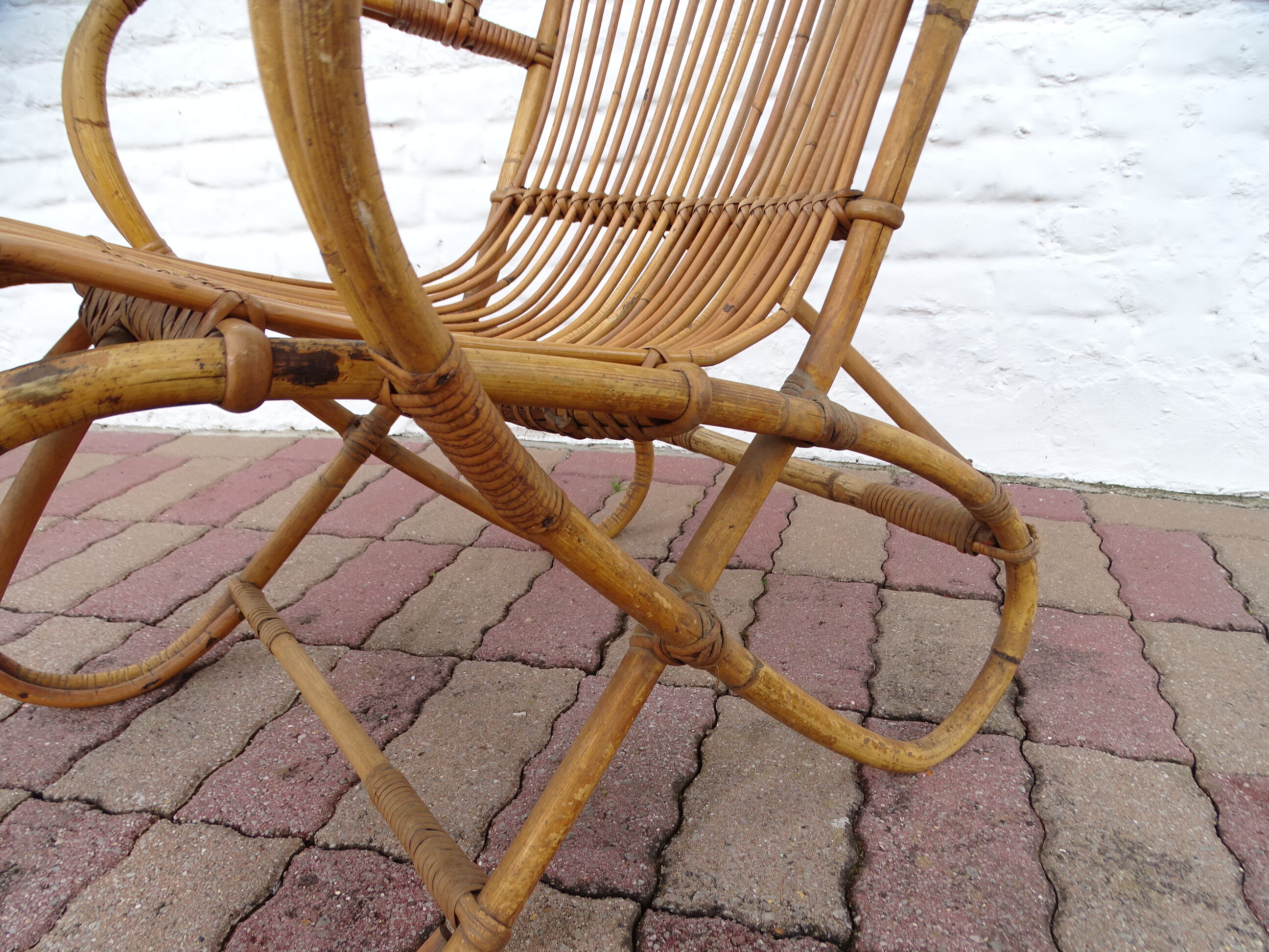 Vintage rattan armchair