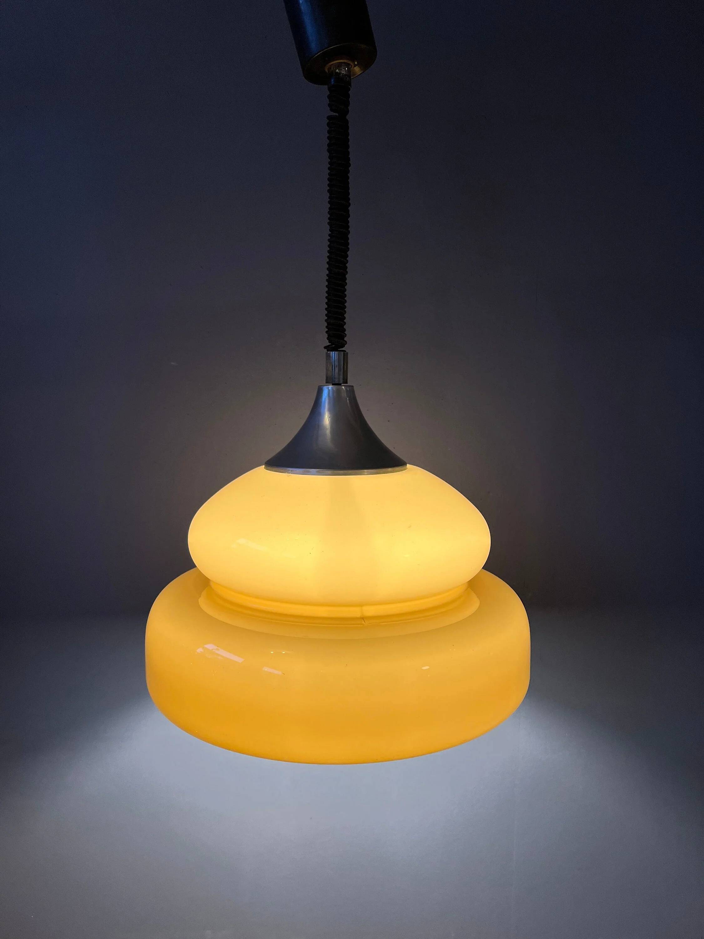 Suspension Mid-Century Space Age - vintage beige luminaire