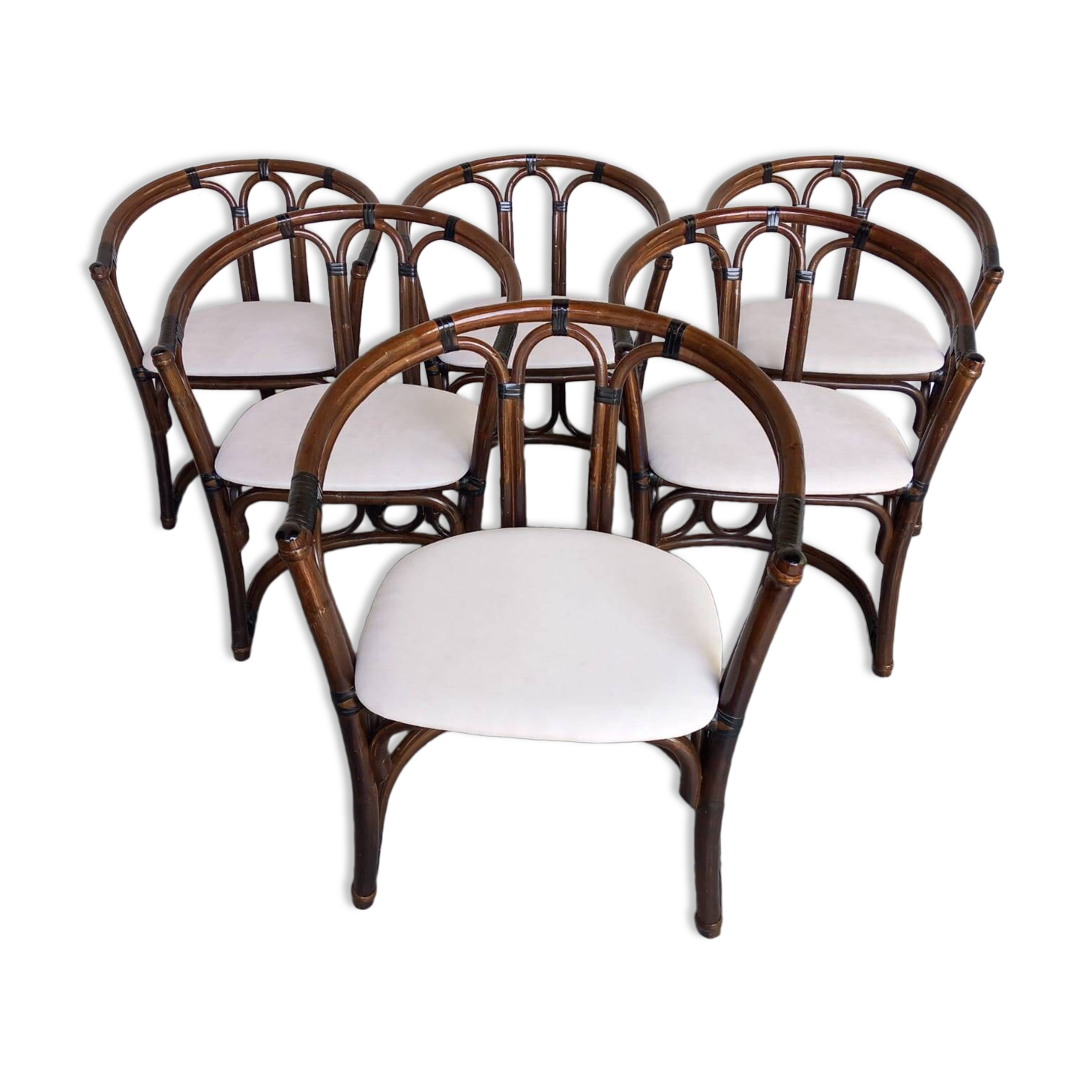 Set of six chairs Italy 1970s