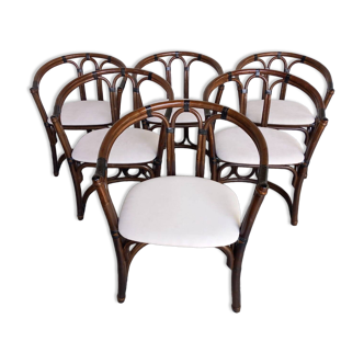 Set of six chairs Italy 1970s