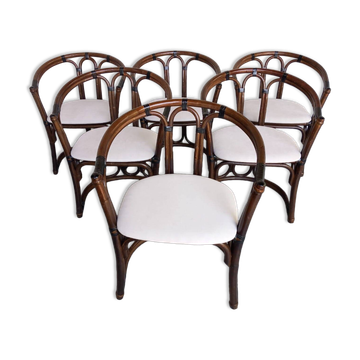 Ensemble de six chaises Italie années 1970