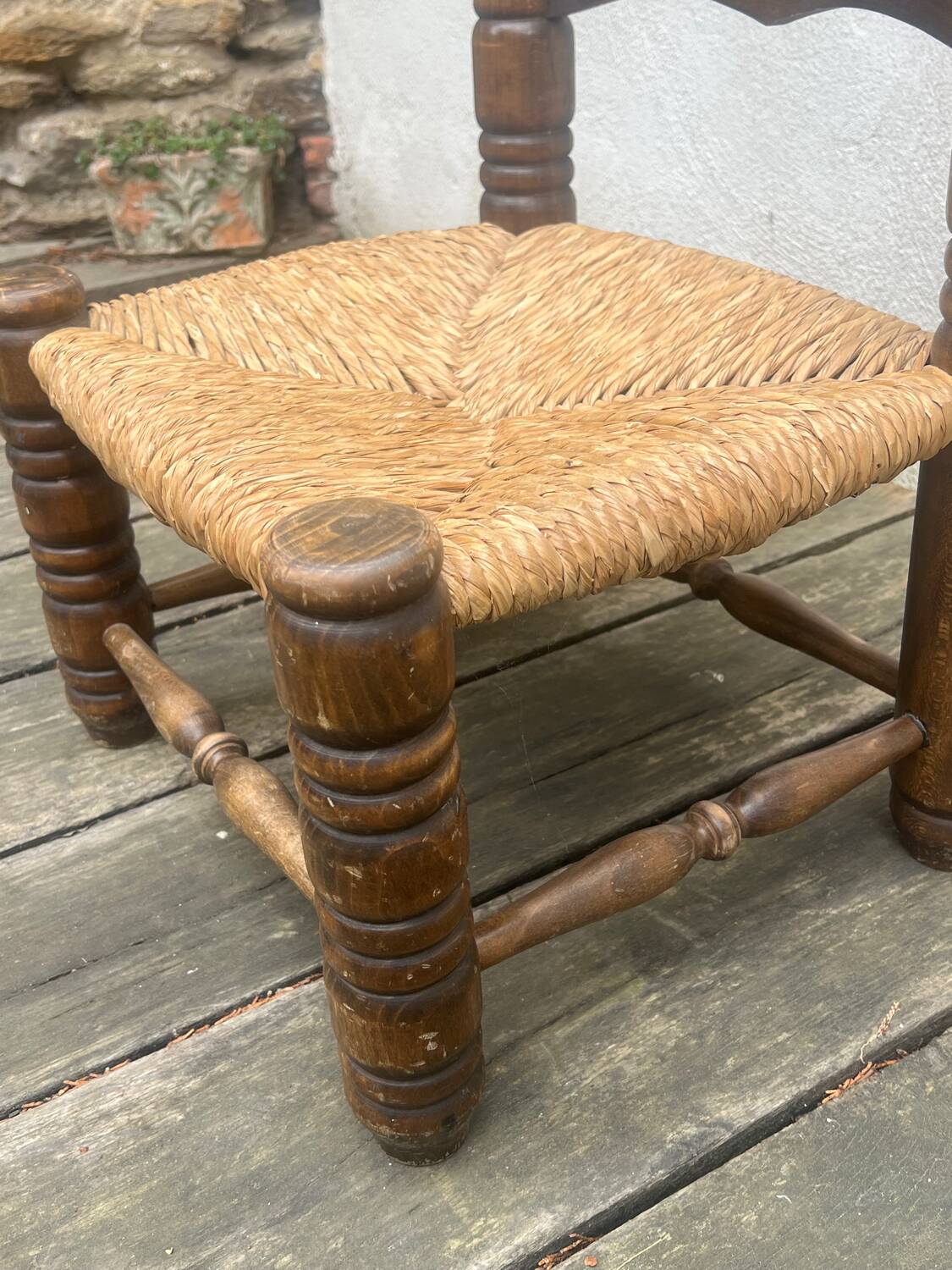 Brutalist low chair by Charles Dudouyt from the 1950s