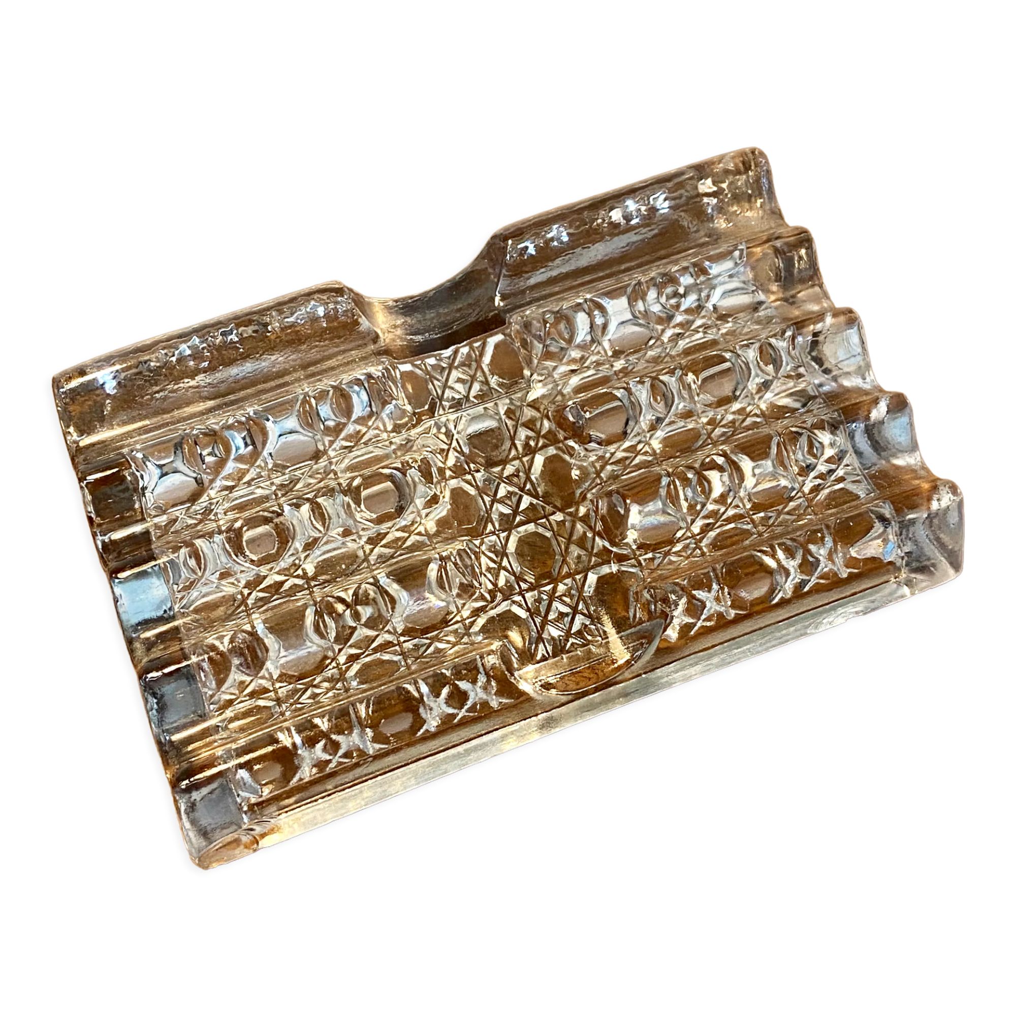 Glass fountain holders or pen holders from the 50s