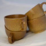 Set of 4 sandstone cups