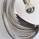 Space Age chrome aluminium moon hanging lamp,  slat lamp