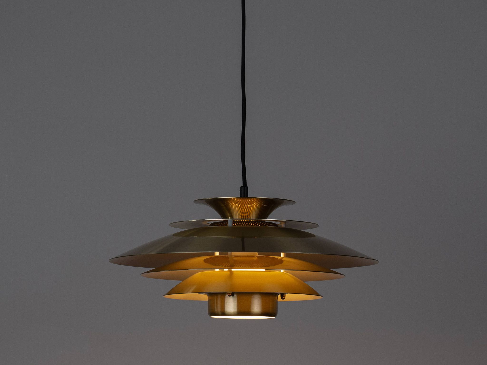Danish vintage Verona pendant lamp by Kurt Wiborg, Jeka, 1980s