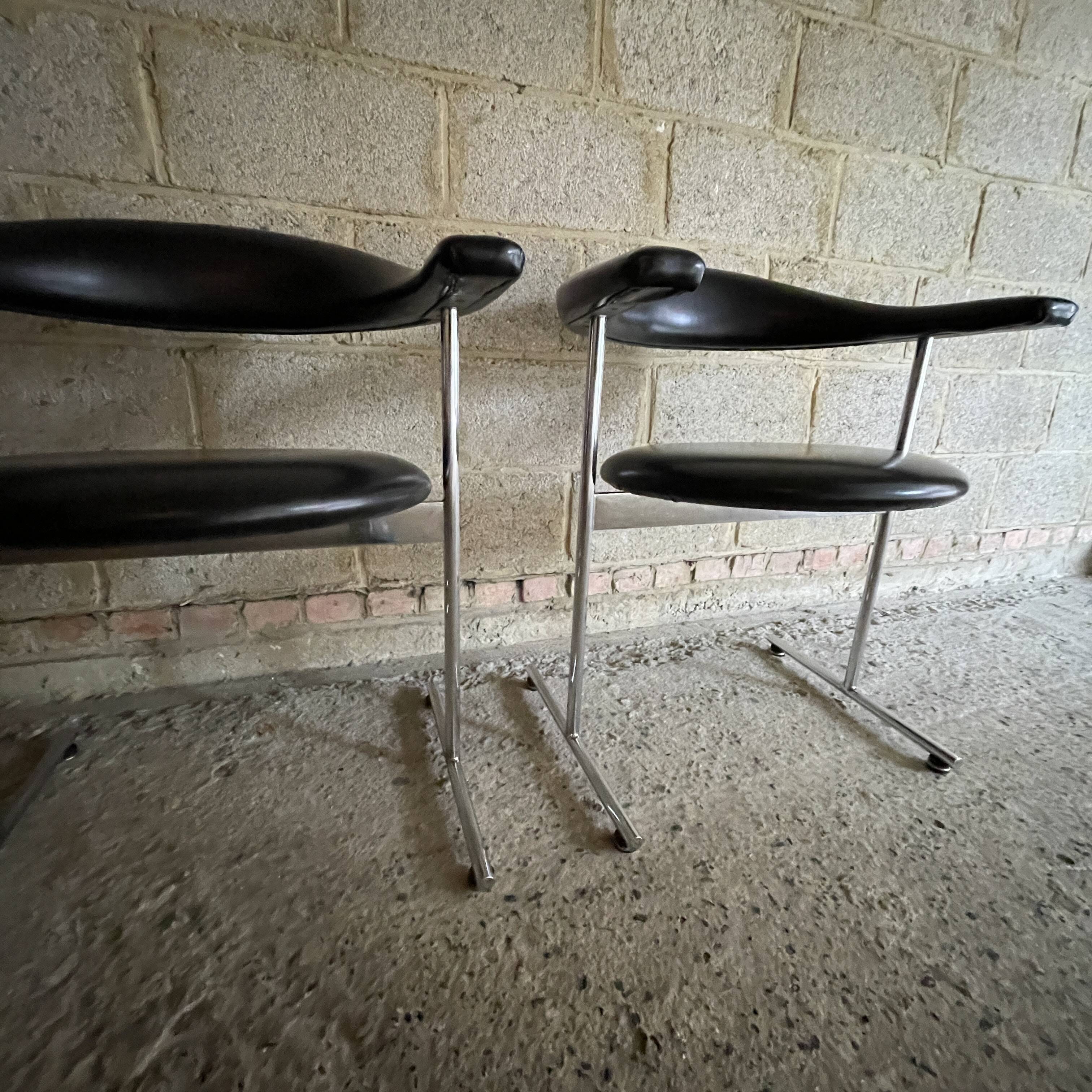 Set of 4 "Airport Model 037" chairs by Geoffrey Harcourt for Hans Kaufeld, 1960s