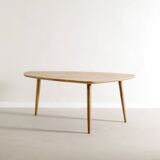 Vintage Danish Mid century Wooden Oval coffee table in Plain Oak, 1950s