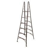 Old French Industrial Metal Ladder, early 1900s