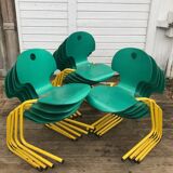 Chaises de collectivité, de cantine, vintage