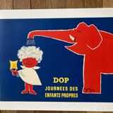 Affiche savignac années 50 dop lithographique non entoilée