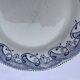 8 petites assiettes en faience terre de fer creil et montereau modele moscou, decor bleu anciennes
