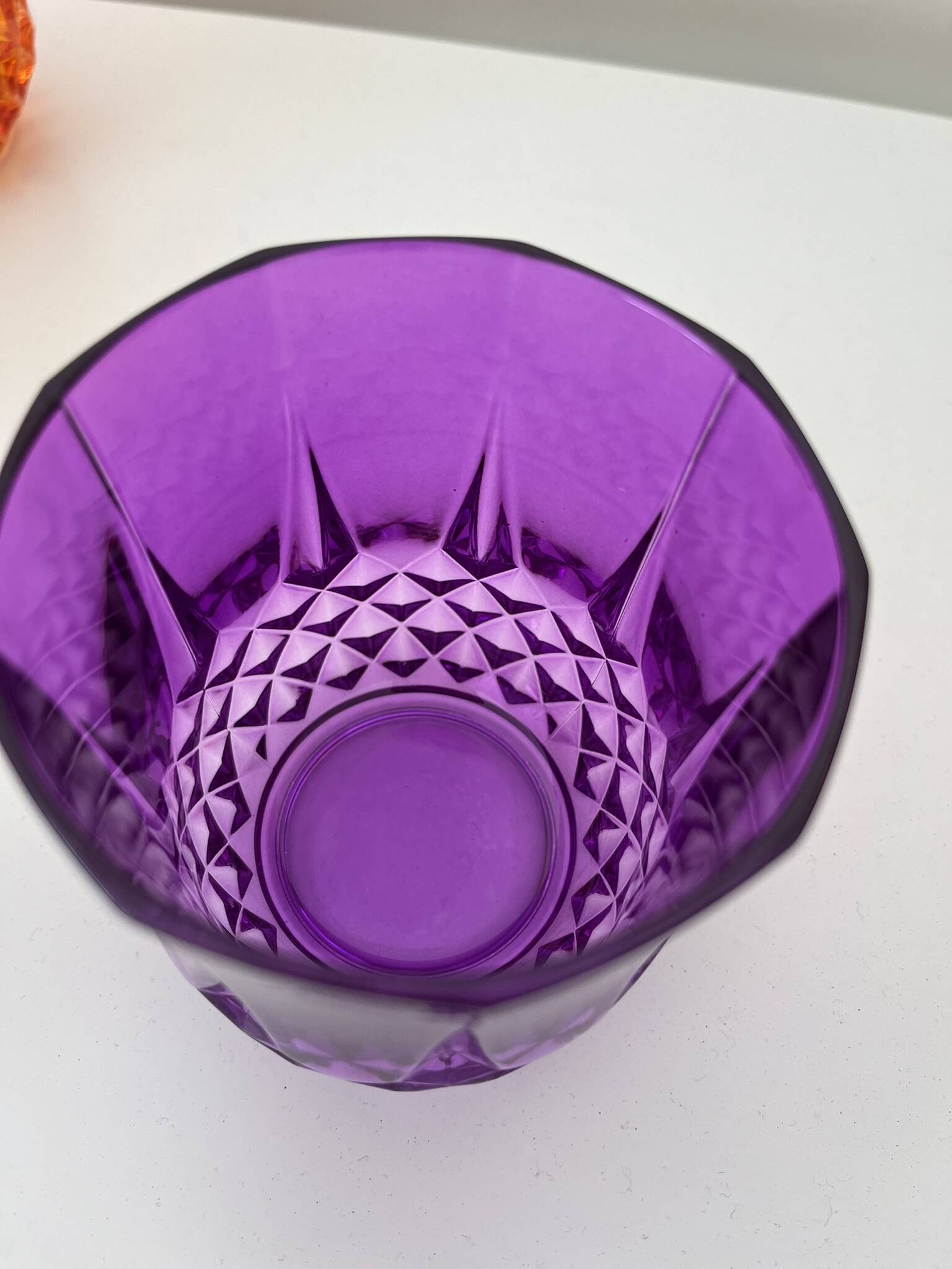 Verre en cristal d'arques vintage