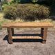 Restored old carpenter's workbench – Console / side table in solid wood
