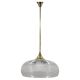 Italian mid-century brass and plastic pendant lamp, 1970s