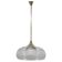 Italian mid-century brass and plastic pendant lamp, 1970s