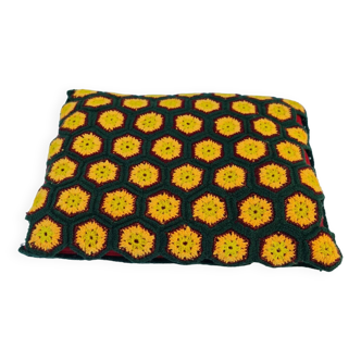 Vintage crochet cushion